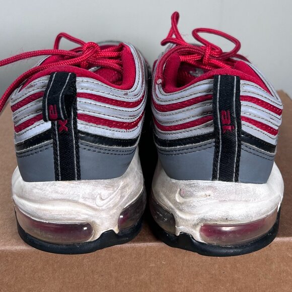 Nike Air Max 97 Sneaker Shoes Men's 9.5 Dark Grey Gym Red 921826 007 - Picture 14 of 15